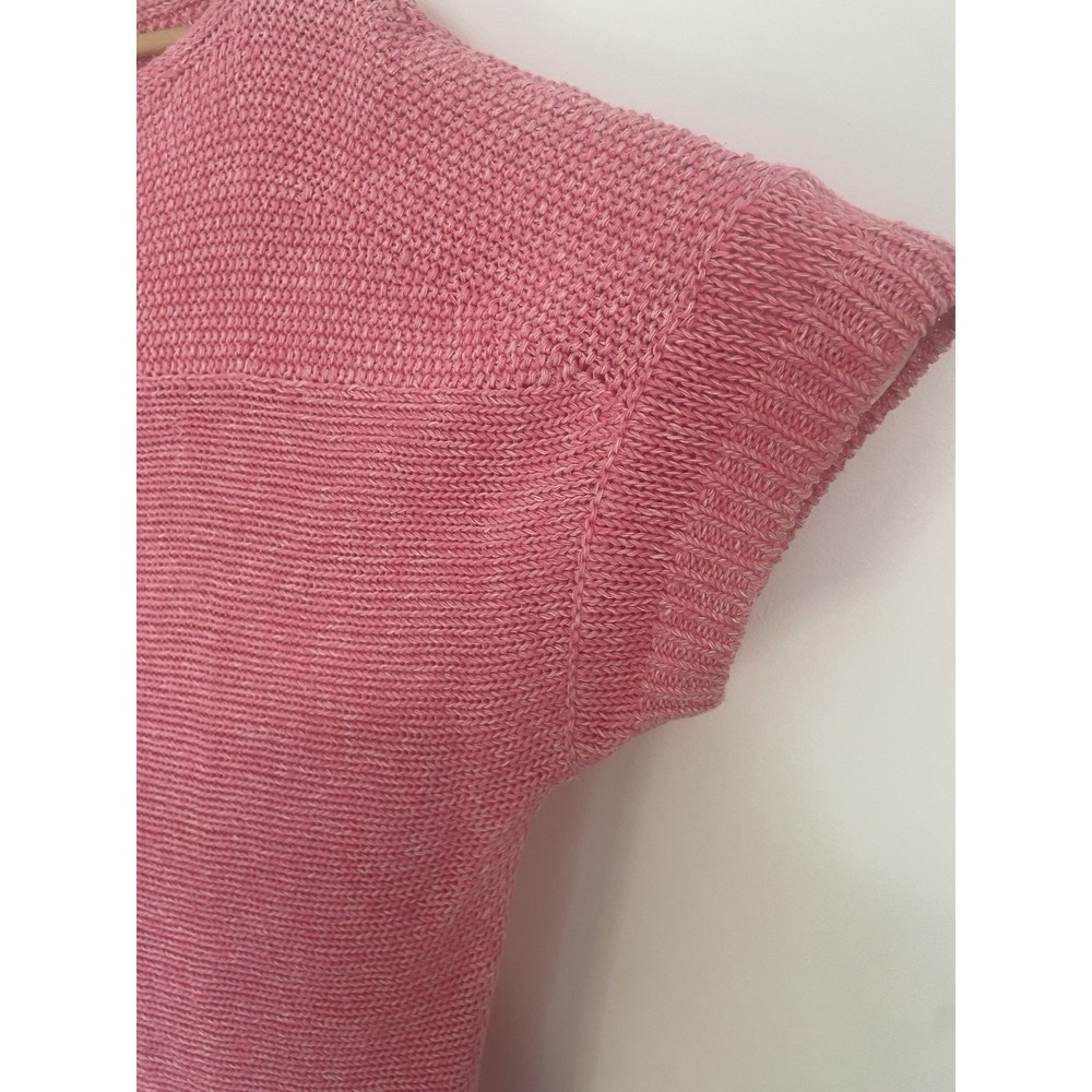 Women's Tommy Bahama Linen Blend Pink Cap Sleeve Medium Weight Sweater-Size XL - Picture 9 of 13